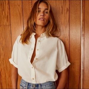 Denim Forum Jane Shirt, Gd Bone, XS